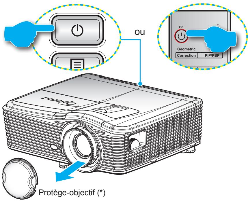 OPTOMA EH615 - Mise sous/hors tension du projecteur - 1