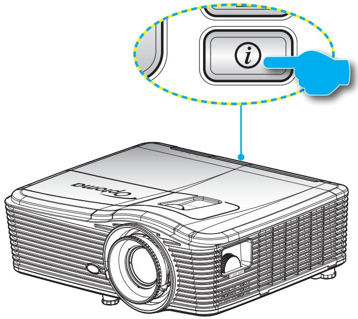 OPTOMA EH615 - Utiliser le bouton Informations - 1