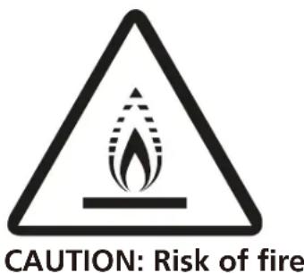 CAUTION: Risk of fire