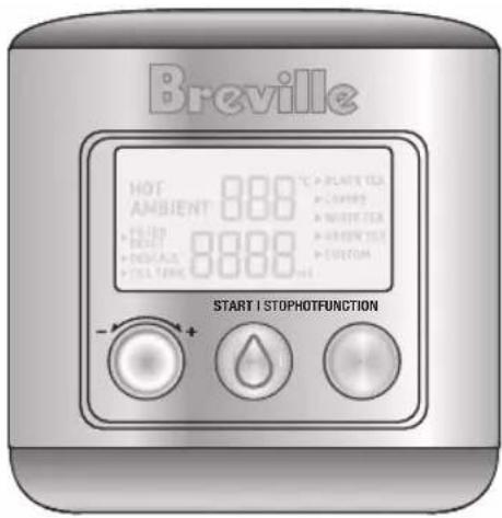 Breville HOT AMBIENT 888 + - + - + - START I STOPHOTFUNCTION