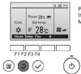 MITSUBISHI PEA-M125GAA - Navigating through the Main menu - 5