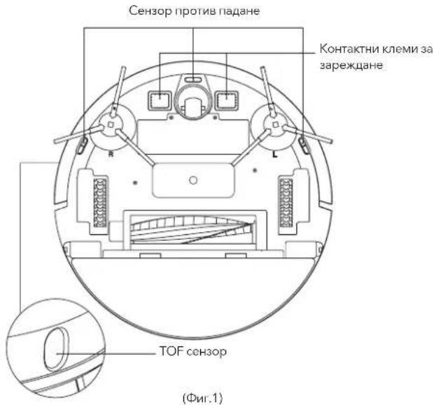 Сензор против падане Контактни клеми за зареждане TOF сензор (Фиг.1)