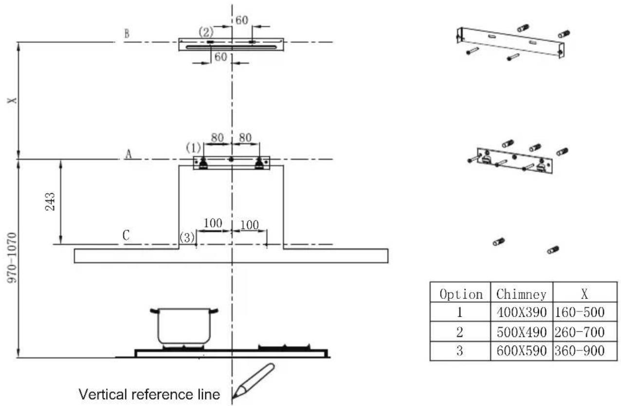 Exquisit FKH92-3BL - WALL DRILLING AND BRACKET FIXING - 1