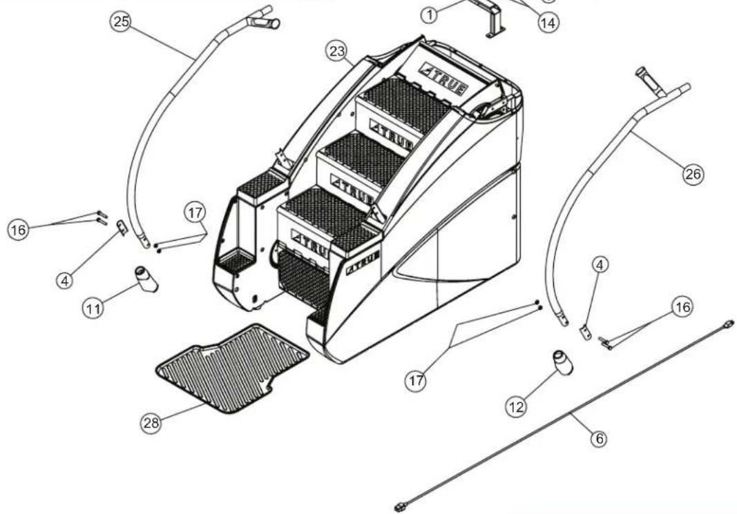 Technical diagram of a vehicle door assembly with numbered parts for identification and assembly reference.