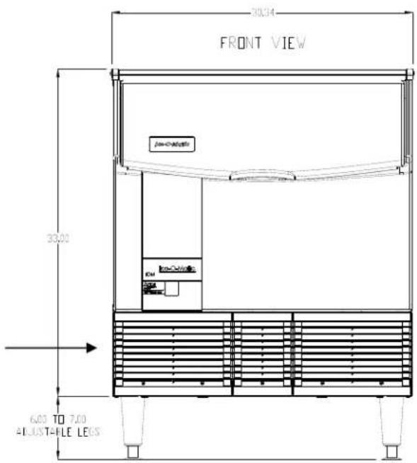 30.34 FRONT VIEW Jaw-Grubert Jaw-Grubert Jaw-Grubert 6.00 TO 7.00 ALJUSTABLE LEGS
