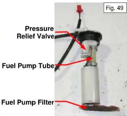 Pressure Relief Valve Fuel Pump Tube Fuel Pump Filter Fig. 49