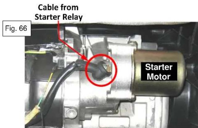 Cable from Starter Relay Fig. 66 Starter Motor