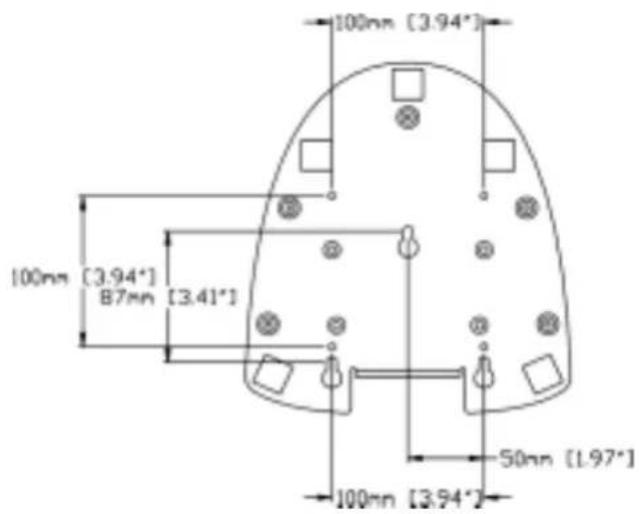 100mm [3.94°] 87mm [3.41°] 100mm [3.94°] 50mm [1.97°] 100mm [3.94°]