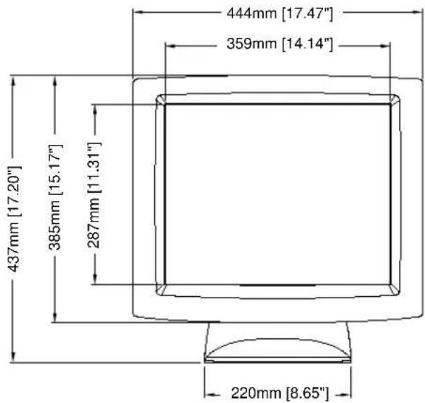 444mm [17.47"] 359mm [14.14"] 437mm [17.20"] 385mm [15.17"] 287mm [11.31"] 220mm [8.65"]