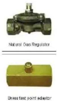 Natural Gas Regulator Brass test point adaptor
