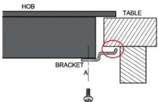 HOB TABLE BRACKET A