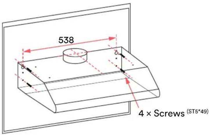 538 4 × Screws (ST5*49)
