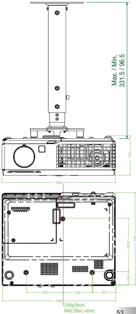 OPTOMA EP1691i - Installation au plafond - 3
