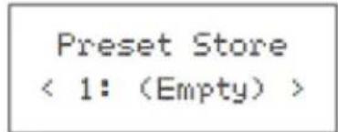 Preset Store < 1: (Empty) >