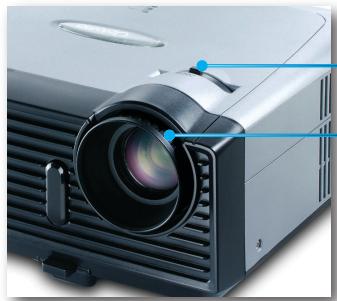 OPTOMA EP706 - Réglage du zoom/mise au point du projecteur - 1