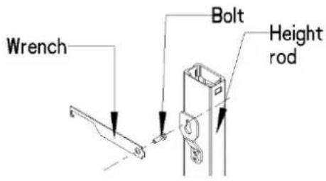 Wrench Bolt Height rod