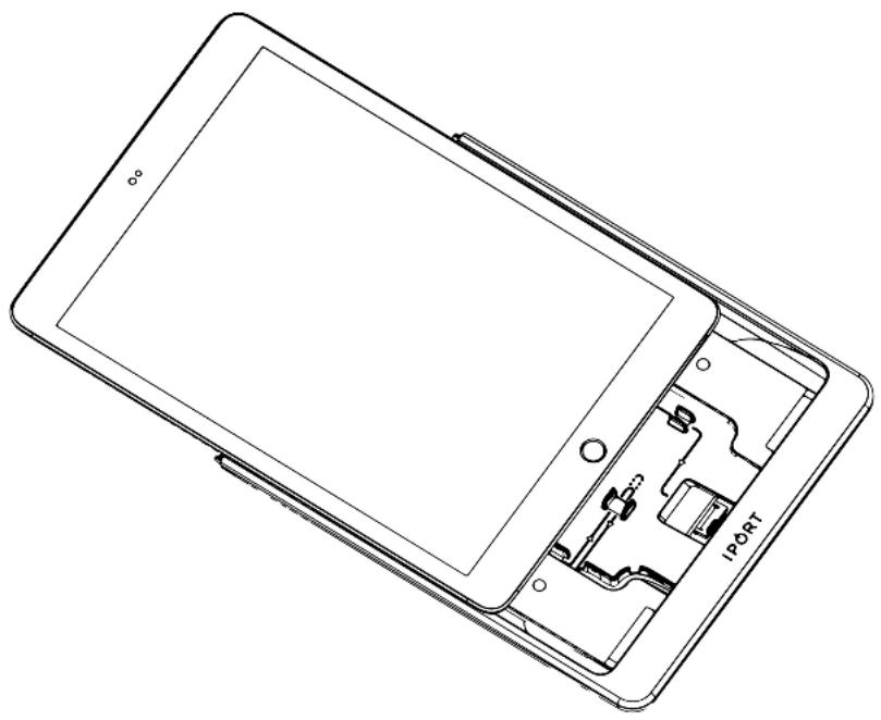 iPort 72329 - Slide iPad into the Case making sure the lighting cable is snugly inserted into the iPad. - 1