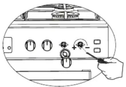 CORBERO CCSF45020BW - Disminución del ajuste del caudal de gas para los grifos de la encimera - 1