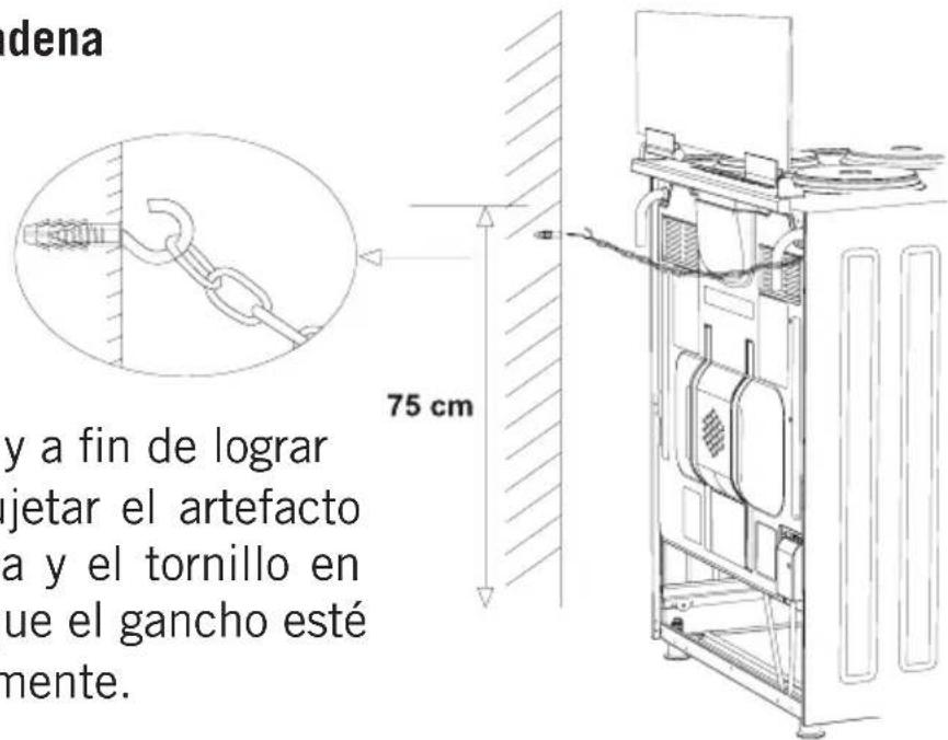 dena y a fin de lograr jetar el artefacto a y el tornillo en ue el gancho esté mente.