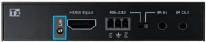 TX Link HDMI Input RS-232 IR In IR Out