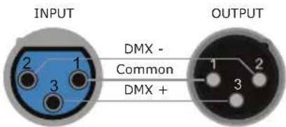 INPUT DMX - Common DMX + OUTPUT