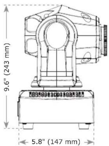 9.6" (243 mm) 5.8" (147 mm)