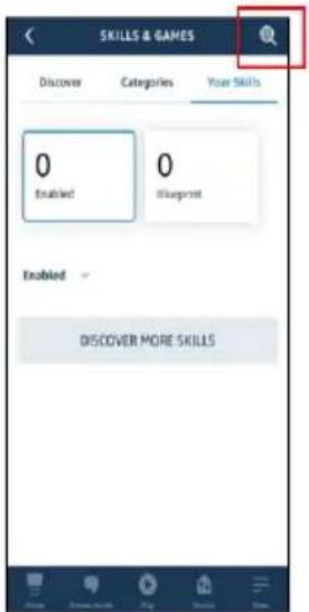 SKILLS & GAMES Discover Categories Your Skills 0 Enabled 0 Blueprint Enabled DISCOVER MORE SKILLS
