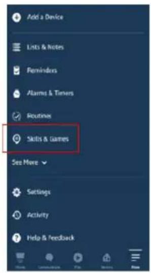 Add a Device Lists & Notes Reminders Alarms & Timers Routines Skills & Games See More Settings Activity Help & Feedback