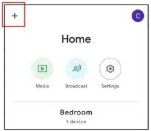 + Home Media Broadcast Settings Bedroom 1 device