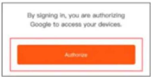 By signing in, you are authorizing Google to access your devices. Authorize
