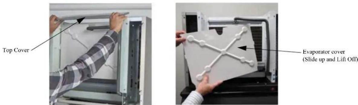Top Cover Evaporator cover (Slide up and Lift Off)