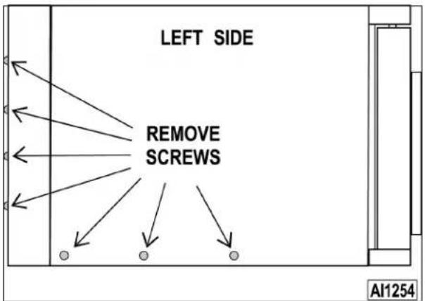 LEFT SIDE REMOVE SCREWS AI1254