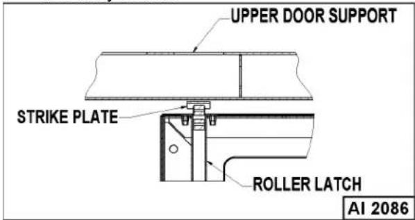 UPPER DOOR SUPPORT STRIKE PLATE ROLLER LATCH AI 2086