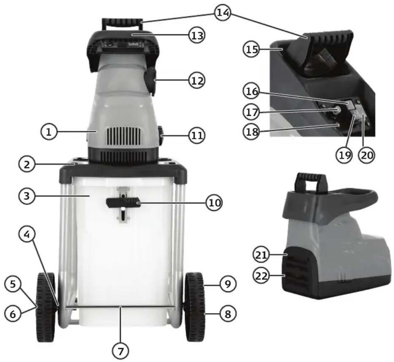 Labeled diagram of a cleaning or cleaning tool with numbered parts for identification