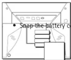 • Snap the battery c