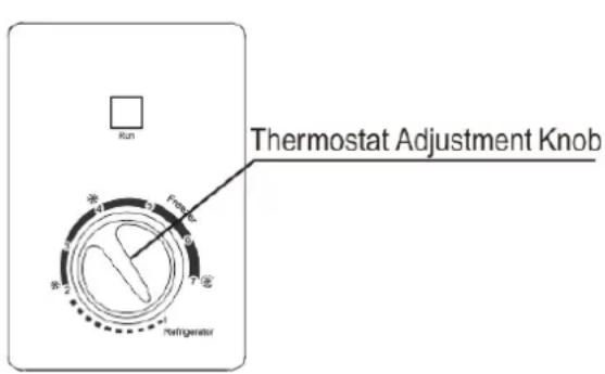 Run *4 Fref 7 *2 Refrigerator Thermostat Adjustment Knob