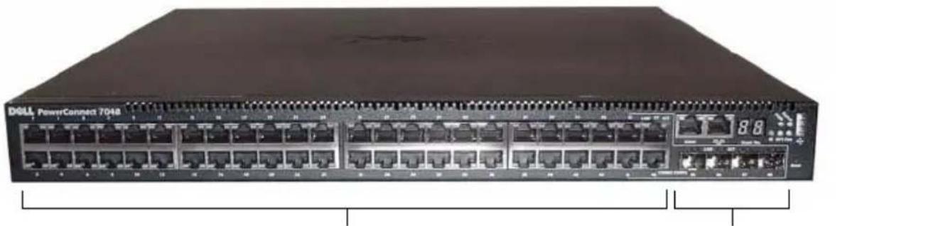DELL PowerConnect 7024P - PowerConnect Seri 7000Panel Depan - 1