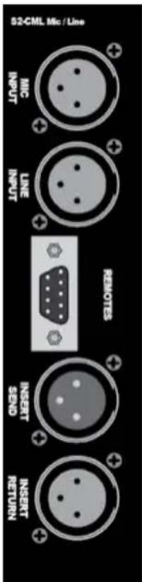 S2-CML Mic /Line MIC INPUT LINE INPUT REMOSES INSERT SEND INSERT RETURN