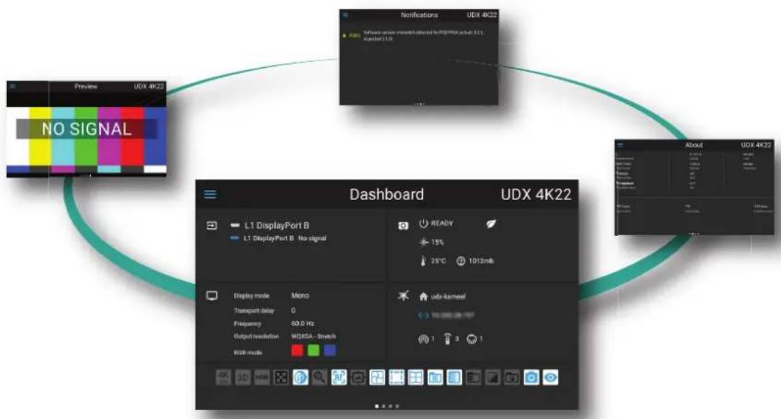 Barco M4K22 - GUI - Status Screens - 1