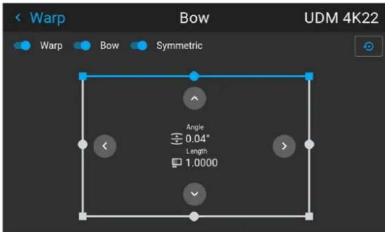 Warp Bow UDM 4K22 Warp Bow Symmetric Angle 0.04° Length 1.0000