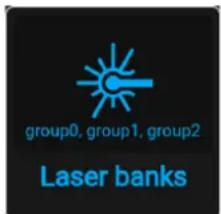 group0, group1, group2 Laser banks