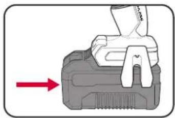 Ozito PXBWS-400 - Installing The Battery Pack - 1