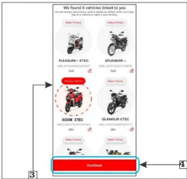 We found 6 vehicles linked to you You will always use primary vehicle details by default when your login Top-up is vehicle to explain it your primary. Make Primary Make Primary PLEASURE + XTEC MEL:SPN400GJ0H07 test 2 SPLENDOR + MELHA0CSGH750T8 test 2 Primary Safari XODM XTEC MELHAW170AEP00343 00x 2 GLAMOUR XTEC MELLAW220GJ405477 00x 2 Make Primary Make Primary Continue