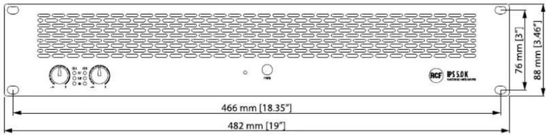 76 mm [3"] 88 mm [3.46"] 466 mm [18.35"] 482 mm [19"]