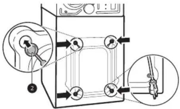 LG WK22GGS6 - Removing the Transit Bolt Assemblies - 2