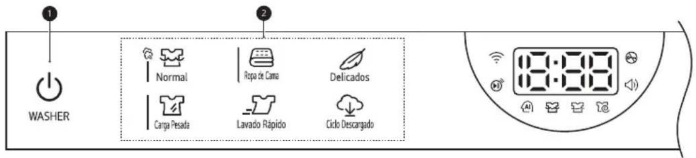 LG WK22GGS6 - Control Panel Features - 1