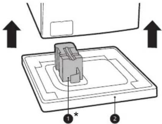 LG WK22GGS6 - Lifting the Appliance Off the Foam Base - 1