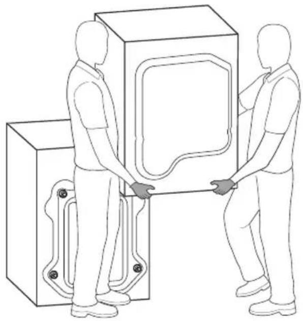LG WK22GGS6 - Lift the dryer and separate it from the washer. - 1