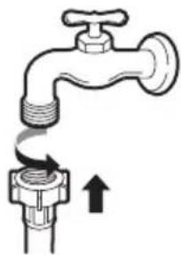 LG WK22GGS6 - Connecting the Hose to the Water Tap - 1