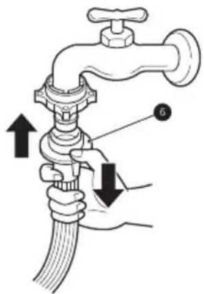 LG WK22GGS6 - Connecting One Touch Type Hose to Tap Without Thread - 4